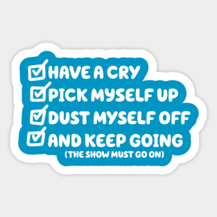 Bluey Mental Health Checklist Design Sticker